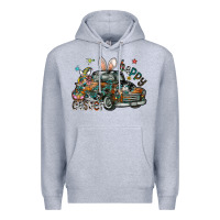 Heather Grey Happy Easter Premium Hoodie - CowhideDigitalArt