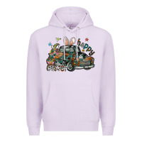 Lilac Happy Easter Premium Hoodie - CowhideDigitalArt