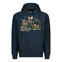 Navy Happy Easter Premium Hoodie - CowhideDigitalArt