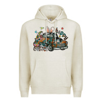 Oatmeal Heather Happy Easter Premium Hoodie - CowhideDigitalArt