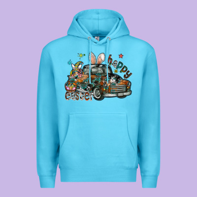 Happy Easter Premium Hoodie Designed By Cowhidedigitalart
