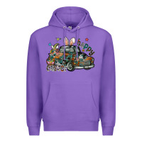 Purple Happy Easter Premium Hoodie - CowhideDigitalArt