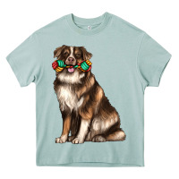 Arona australian shepherd with rope toy Heavy Core Tee - texasbilliewilder