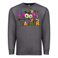 Charcoal Heather spooky teacher Premium Sweatshirt - AdoDesignShop