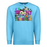 Ocean Blue spooky teacher Premium Sweatshirt - AdoDesignShop