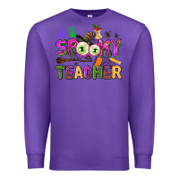 Purple spooky teacher Premium Sweatshirt - AdoDesignShop