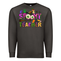 Smoke spooky teacher Premium Sweatshirt - AdoDesignShop