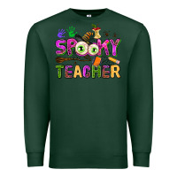 Sports Green spooky teacher Premium Sweatshirt - AdoDesignShop