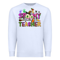 White spooky teacher Premium Sweatshirt - AdoDesignShop