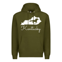 Army Green Kentucky Horse Map State , best gift, costume, halloween, xmas, christ Premium Hoodie - maiPhamDesign