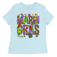 Baby Blue Mardi Gras Ladies Tee - HowdyJamesFarm