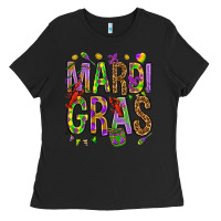 Black Mardi Gras Ladies Tee - HowdyJamesFarm