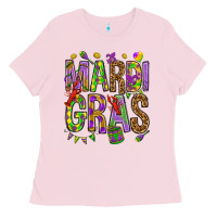Bubblegum Pink Mardi Gras Ladies Tee - HowdyJamesFarm