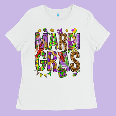Mardi Gras Ladies Tee Designed By Howdyjamesfarm