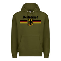 Army Green DEUTSCHLAND Germany Flag Coat of Arms Eagle Banner Vintage , best gift Premium Hoodie - maiPhamDesign