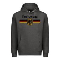 Charcoal Heather DEUTSCHLAND Germany Flag Coat of Arms Eagle Banner Vintage , best gift Premium Hoodie - maiPhamDesign