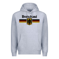 Heather Grey DEUTSCHLAND Germany Flag Coat of Arms Eagle Banner Vintage , best gift Premium Hoodie - maiPhamDesign