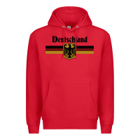Red DEUTSCHLAND Germany Flag Coat of Arms Eagle Banner Vintage , best gift Premium Hoodie - maiPhamDesign
