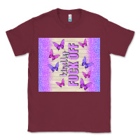 Burgundy kindly fuck off Classic Tee - TumblerDesignByShophia