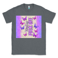 Charcoal Heather kindly fuck off Classic Tee - TumblerDesignByShophia