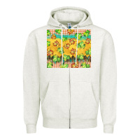 Oatmeal Heather fall leaf tumbler Zipper Hoodie - BarkalooDesign