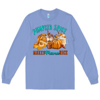 Colony Blue Pumpkin Spice Make Mama Nice Long Sleeve Tee - FaDigitalArtStudio