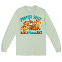 Matcha Pumpkin Spice Make Mama Nice Long Sleeve Tee - FaDigitalArtStudio
