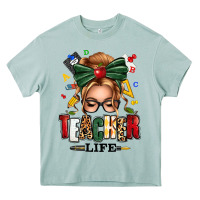Arona teacher life blonde caucassian messy bun Heavy Core Tee - texasbilliewilder