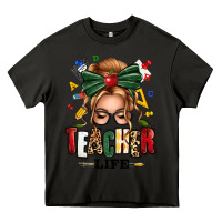 Asphalt teacher life blonde caucassian messy bun Heavy Core Tee - texasbilliewilder