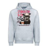 Heather Grey touch my coffee and ill slap you so hard grumpy ca Urban Hoodie - JahusDesignShop