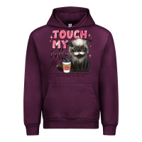 Mauve Wine touch my coffee and ill slap you so hard grumpy ca Urban Hoodie - JahusDesignShop