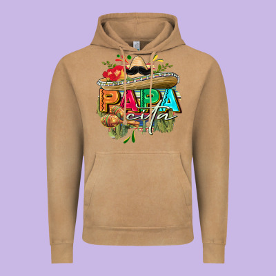 Papacita Vintage Hoodie Designed By Fadigitalartstudio