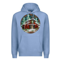 Colony Blue Barn Christmas Premium Hoodie - RanaPortraitStore