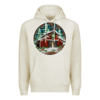 Oatmeal Heather Barn Christmas Premium Hoodie - RanaPortraitStore