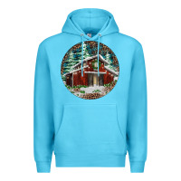 Ocean Blue Barn Christmas Premium Hoodie - RanaPortraitStore