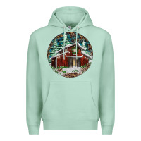Seafoam Barn Christmas Premium Hoodie - RanaPortraitStore