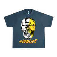 Midnight Navy Dad life Sugar Skull for Soccer Softball Halloween Costume Urban Heavy Tee - maiPhamDesign