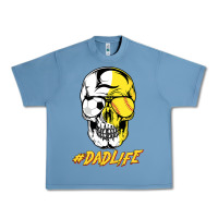 Pebble Blue Dad life Sugar Skull for Soccer Softball Halloween Costume Urban Heavy Tee - maiPhamDesign