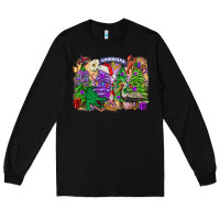 Black Christmas Louisiana Mardi Gras trees Long Sleeve Tee - FaDigitalArtStudio