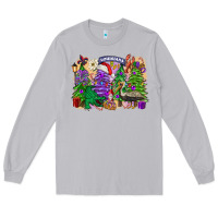 Moon Dust Christmas Louisiana Mardi Gras trees Long Sleeve Tee - FaDigitalArtStudio