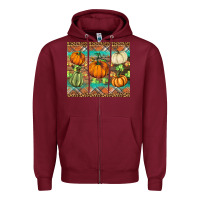 Burgundy fall pumpkin Zipper Hoodie - BarkalooDesign