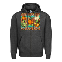 Charcoal Heather fall pumpkin Zipper Hoodie - BarkalooDesign