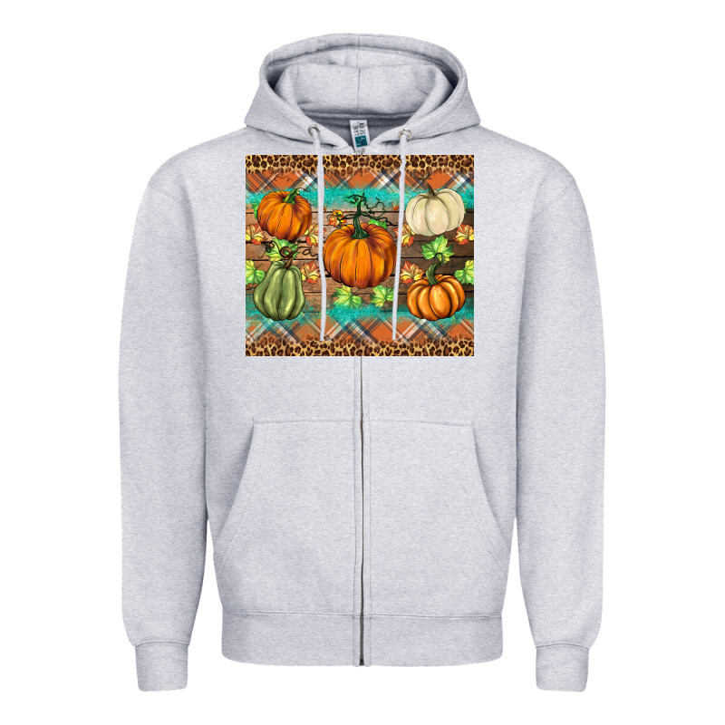 Fall Pumpkin Zipper Hoodie by BarkalooDesign | Teevron