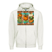 Oatmeal Heather fall pumpkin Zipper Hoodie - BarkalooDesign