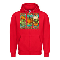 Red fall pumpkin Zipper Hoodie - BarkalooDesign