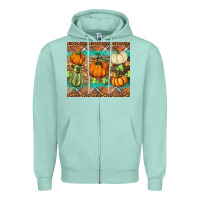 Seafoam fall pumpkin Zipper Hoodie - BarkalooDesign