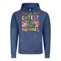 Vintage Denim Easter Day I teach the cutest little bunnies Vintage Hoodie - OliviaCreatesArt