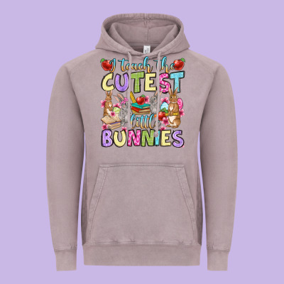 Easter Day I Teach The Cutest Little Bunnies Vintage Hoodie Designed By Oliviacreatesart