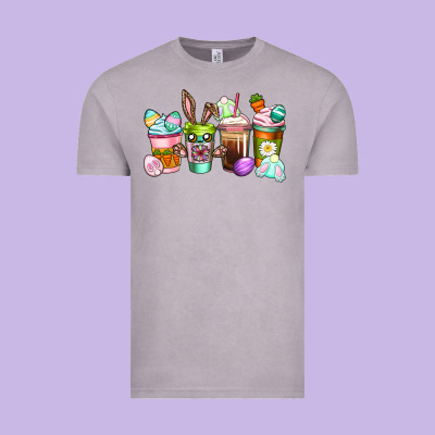 Easter Coffee Cups Easter Day Vintage Tee Designed By Cowgirlartshop