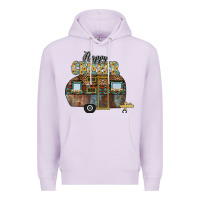 Lilac Happy Camper Premium Hoodie - CowhideDigitalArt